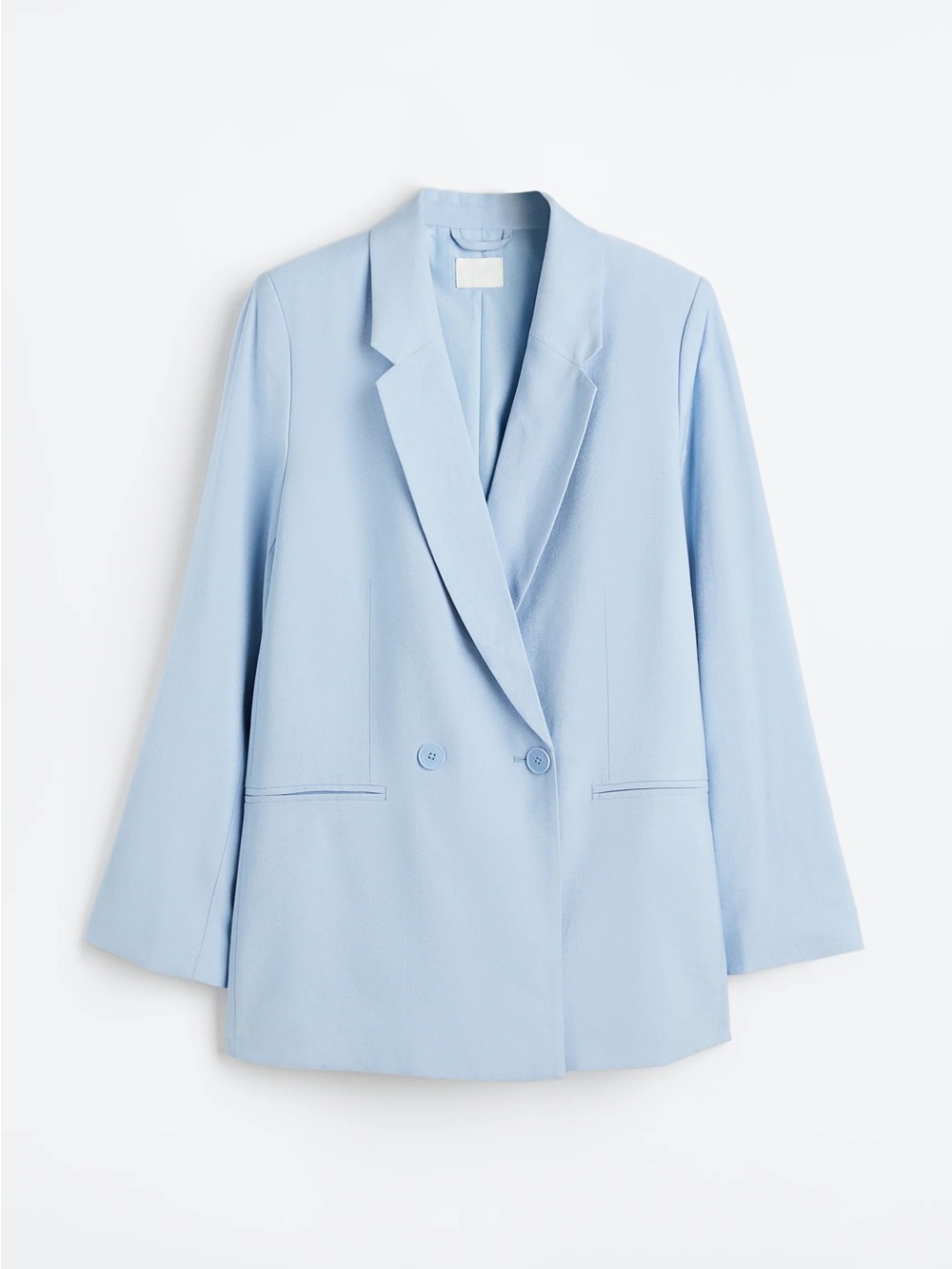 Light Blue H&M Women's Double-Breasted Blazer Jacket - Size M NWT!